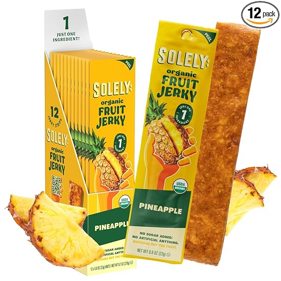 SOLELY Fruit Jerky,Pineapple,Multipack 4.1 OZ