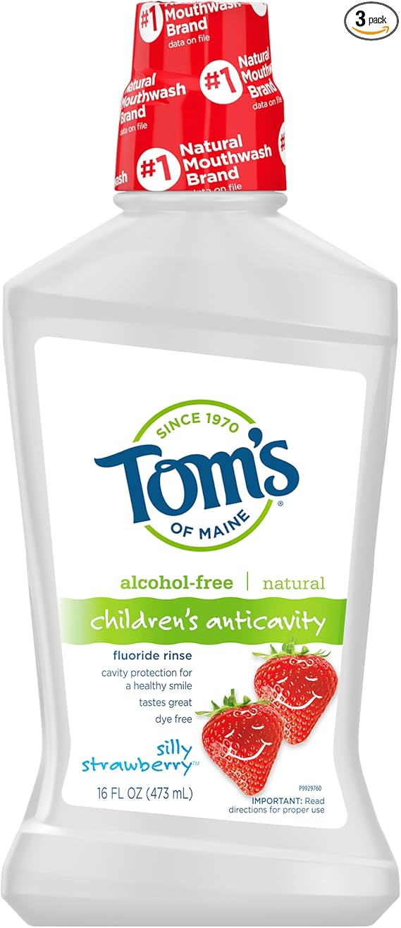 TOM'S OF MAINE CHILDREN'S ANTICAVITY FLUORIDE RINSE SILLY STRAWBERRY 16OZ