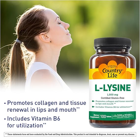 Country Life L-LYSINE 1000MG 250 Tablet