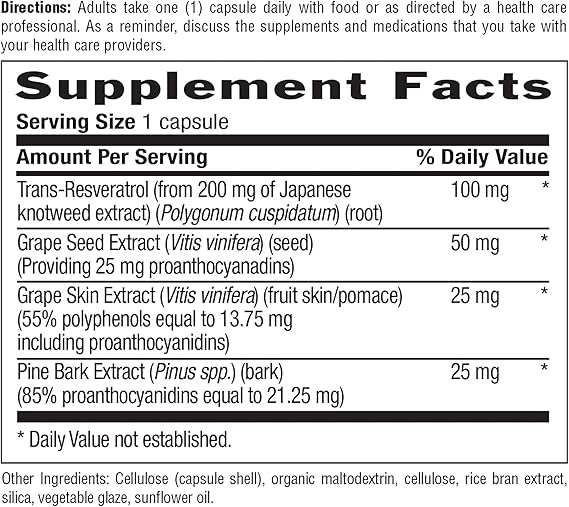 Country Life RESVERATROL PLUS 60 Vegicaps