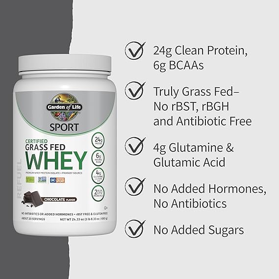 Garden of Life Sport Grass Fed Whey Chocolate 690g POWDER