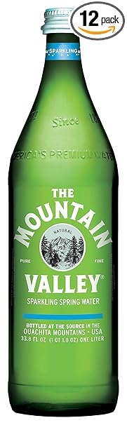 MOUNTAIN VALLEY SPRING WATER Premium Sparkling, Glass 1 LTR