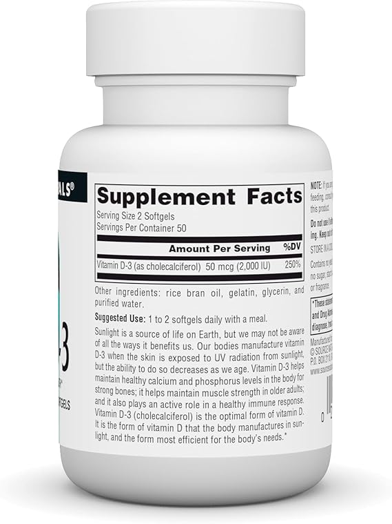 SOURCE NATURALS VITAMIN D-3 1000 IU 100SG