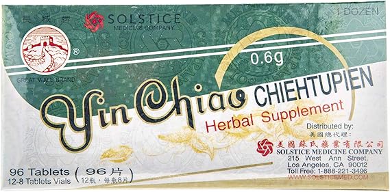 SOLSTICE MEDICINE COMPANY YIN CHIAO CHIEH TU PIEN SUPLEMENTO 96 TABLETAS