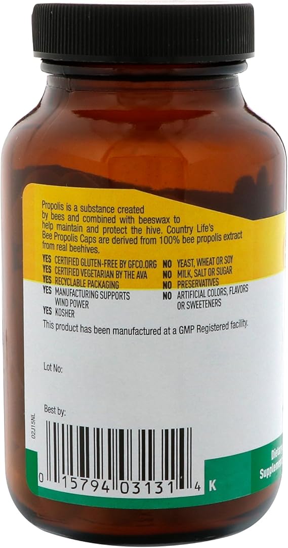 Country Life BEE PROPOLIS 500MG 100 Vegicaps