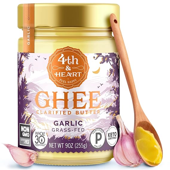 4TH & HEART California Garlic Ghee Clarified Butter 9 OZ