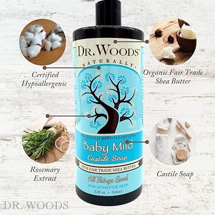 Dr Woods Naturally Baby Mild Castile Soap Unscented