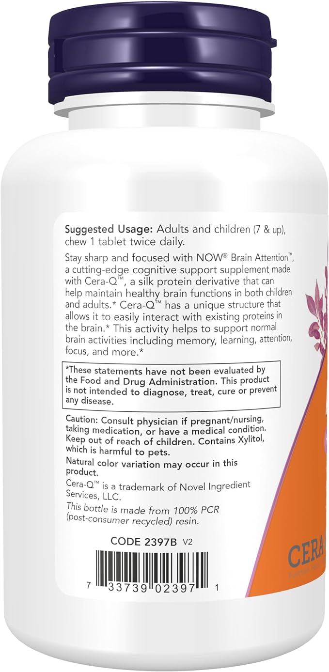 Now BRAIN ATTENTION CERA-Q(TM) 60 CHEW TABS