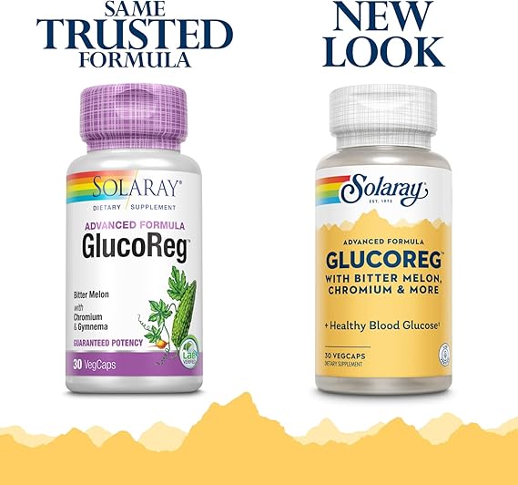 Solaray GlucoReg™ 30CT 500MG Veg Capsule