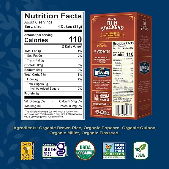 LUNGBERG 5GRAIN THIN STACKERS 6OZ