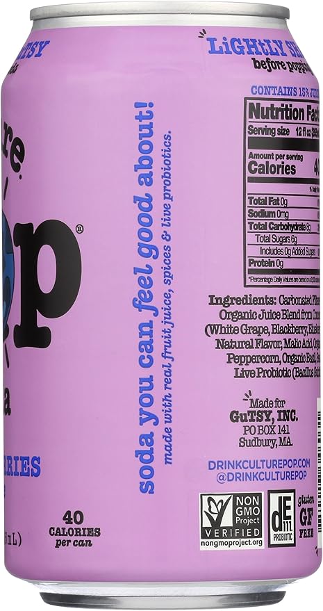 CULTURE POP SODA Wild Berries Soda 12/12 OZ