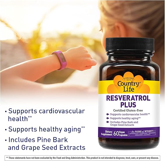 Country Life RESVERATROL PLUS 60 Vegicaps