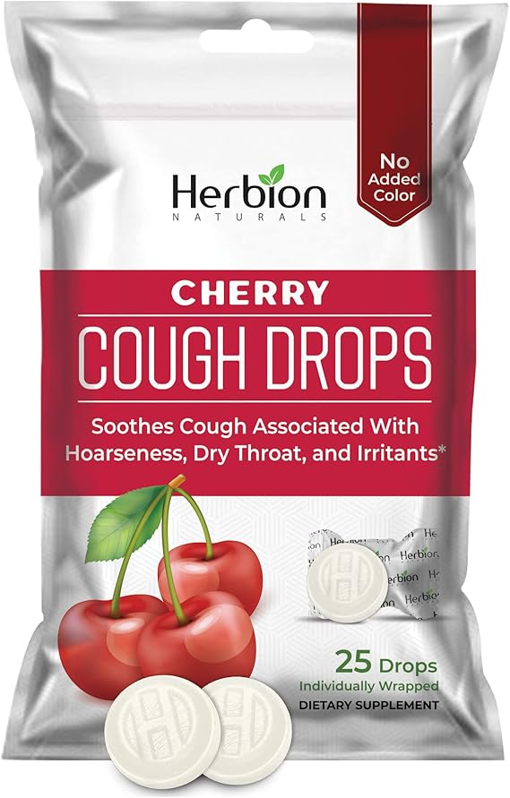 HERBION COUGH DROPS CHERRY 25CT IB0016