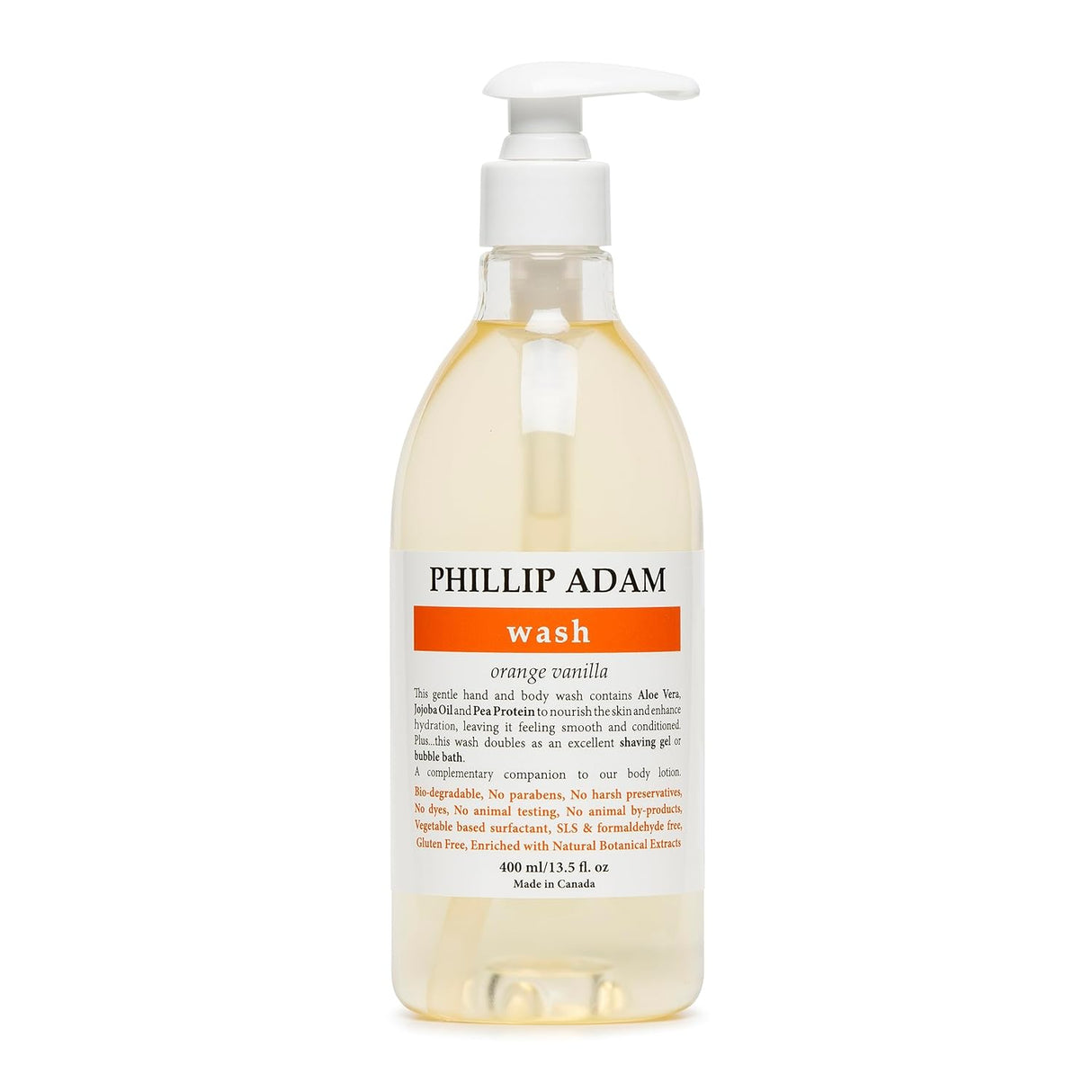 PHILLIP ADAM ORANGE VANILLA HAND AND BODY WASH 13.5OZ