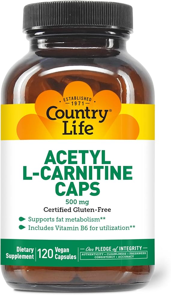 Country Life ACETYL L-CARNITINE 500MG 120 Vegicaps