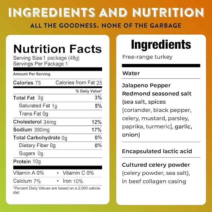 NICK`S STICKS Spicy Turkey Snack Sticks Free Range 1.7 OZ