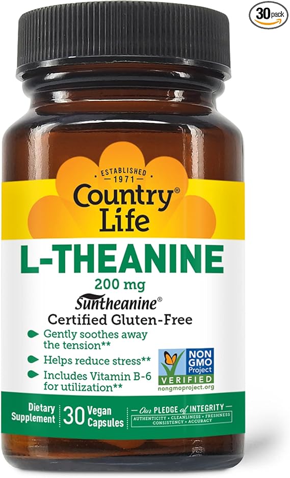 Country Life L-THEANINE 200MG 30 Vegicaps