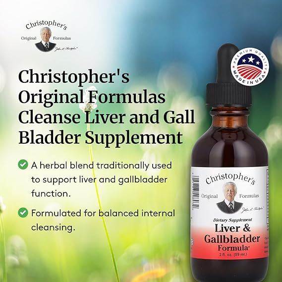 Fórmula para el hígado y la vesícula biliar de Christopher's Original Formulas, 2 fl oz