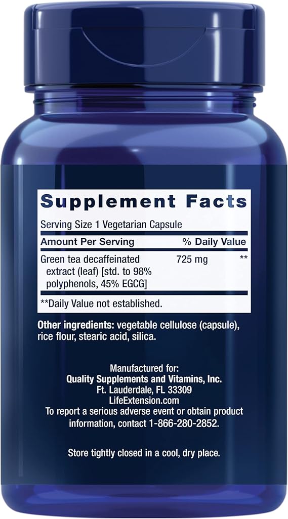 Extracto de té verde Mega descafeinado de Life Extension