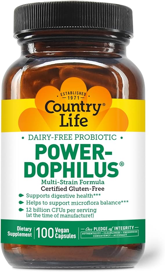 Country Life DAIRY FREE POWER-DOPHILUS 100 Vegicaps