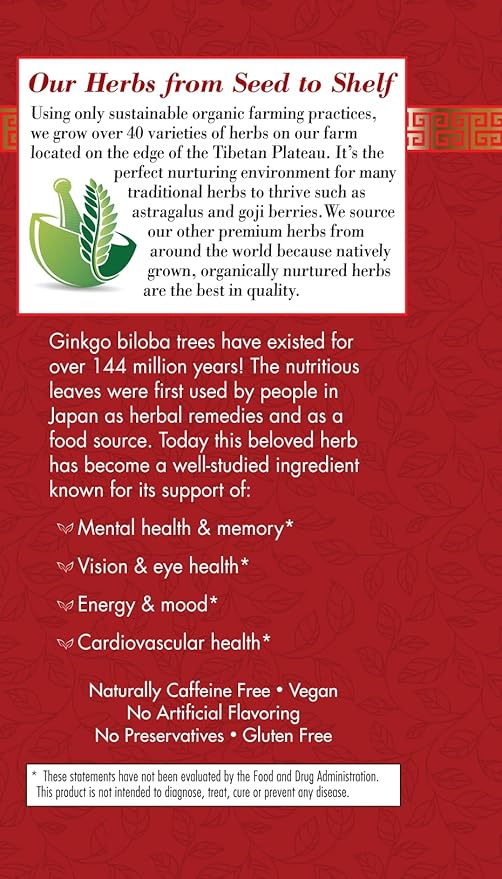 BRAVO TEA Absolute Gingko Biloba Tea 20 BAG