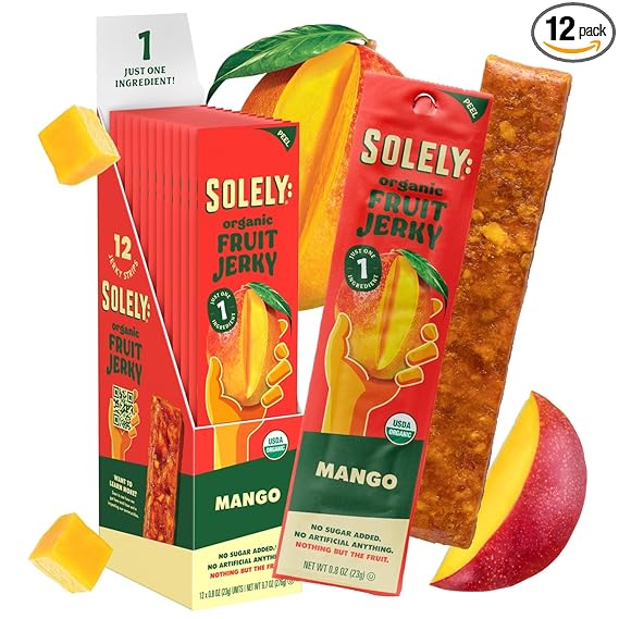 SOLELY Fruit Jerky,Mango,Multipacks 4.1 OZ