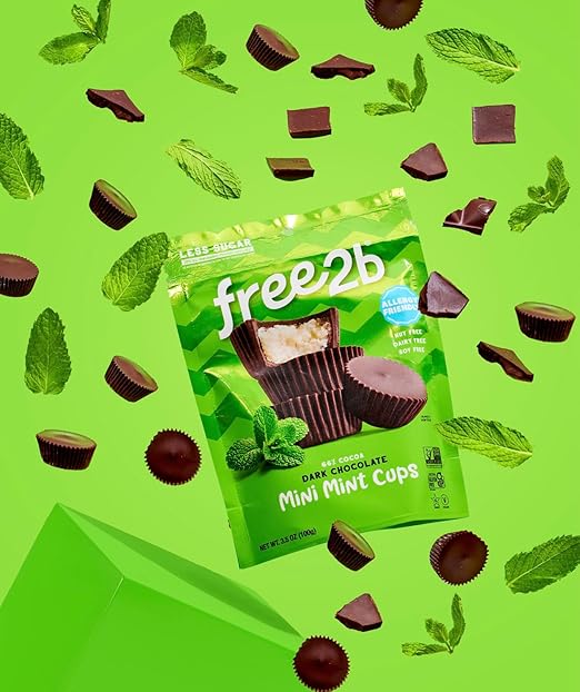 FREE2B Dark Choc Mint Mini Cups 3.5 OZ