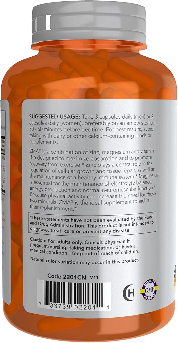 Now Sports ZMA Sports Recovery 180 Veg Capsules