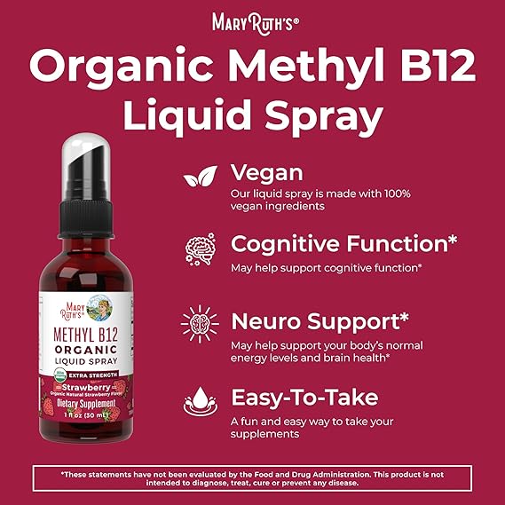 Mary Ruth’s Methyl Organic Methyl B12 Spray (1 oz)