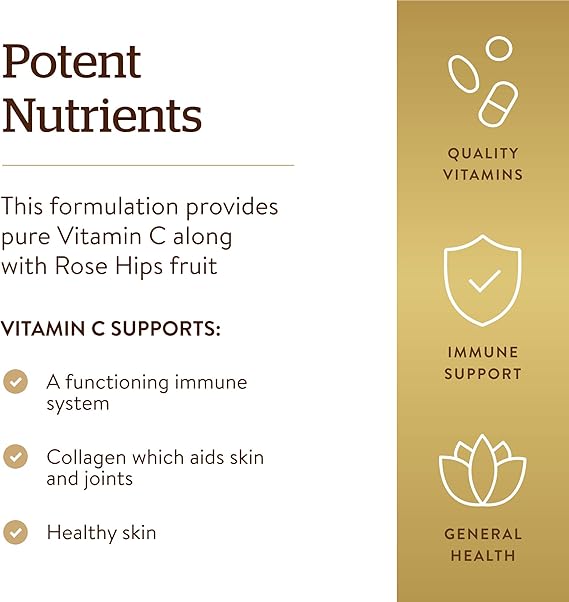 Solgar Vitamin C 500 mg with Rose Hips Tablets 250tablet