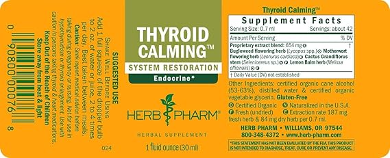 Herb Pharm THYROID CALMING 1 oz