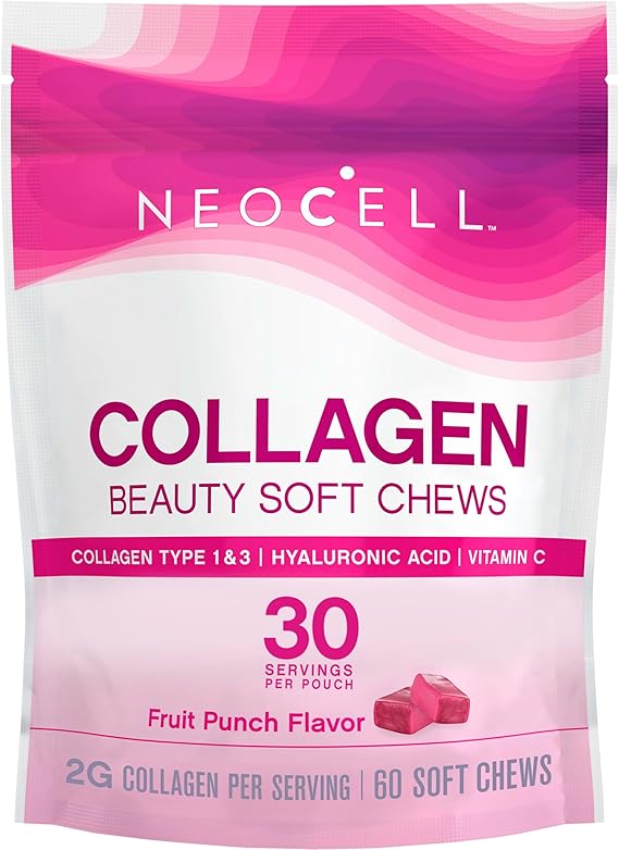 Neocell COLLAGEN BEAUTY SOFT CHEWS (BEAUTY BURSTS FRUIT PUNCH 60CT)
