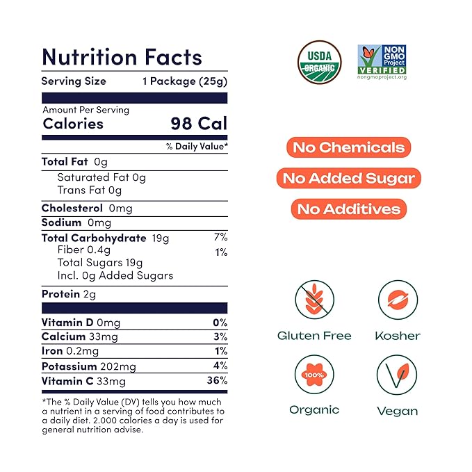 CLAROS FARM Dried Fruit Tangerines .88 OZ