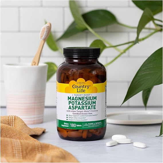 Country Life MAGNESIUM/POTASSIUM ASPARTATE 180 Tablet