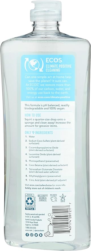 ECOS Dishmate, Free & Clear 25 OZ