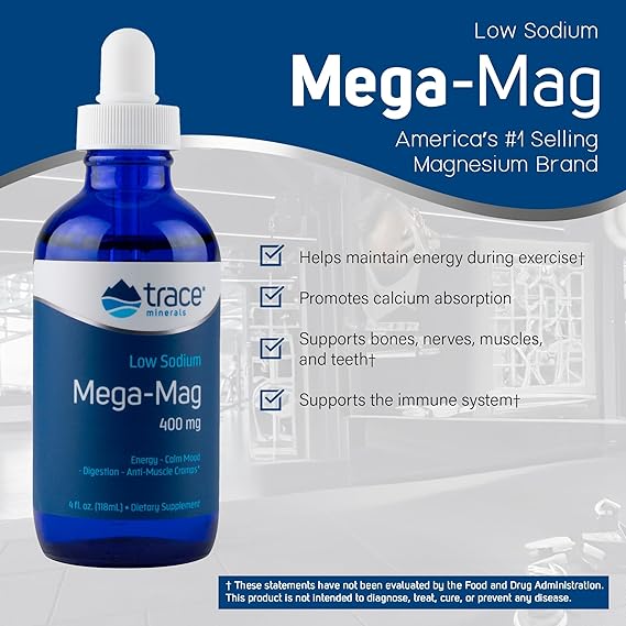 Trace Minerals Mega-Mag Low Sodium Mega-Mag 400 mg 4 fl oz
