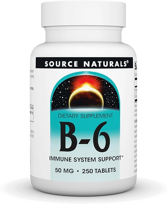 SOURCE NATURALS B-6 50MG 250 TABLETS