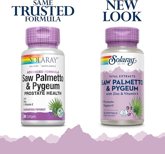 Solaray Vital Extracts Saw Palmetto & Pygeum 30CT Softgel