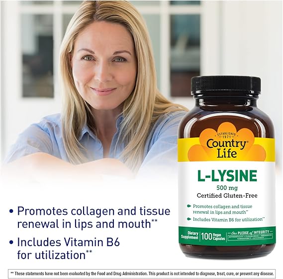 Country Life L-LYSINE 500MG 100 Vegicaps