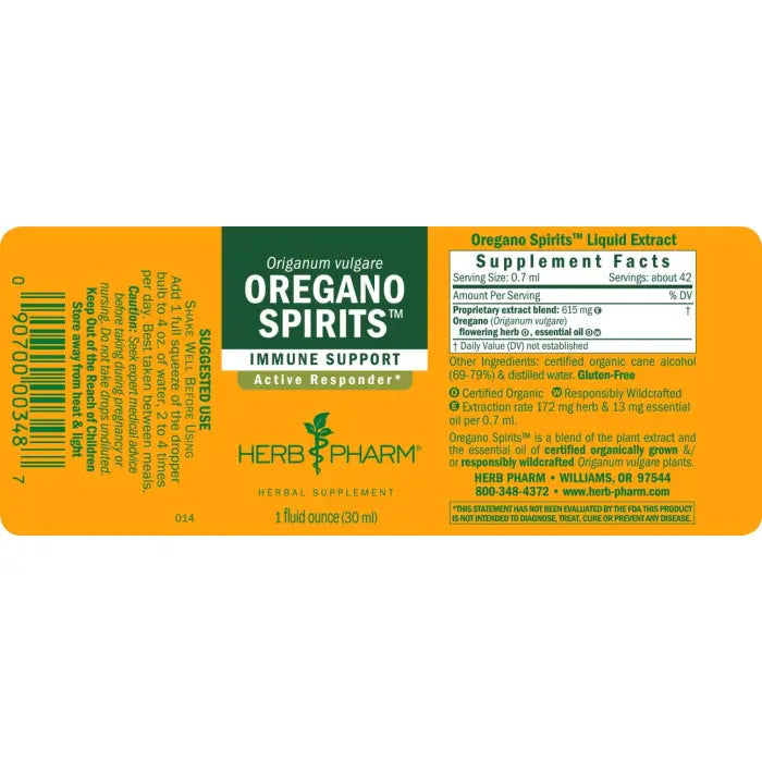 Herb Pharm OREGANO SPIRITS 1 oz