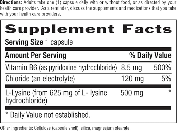 Country Life L-LYSINE 500MG 100 Vegicaps