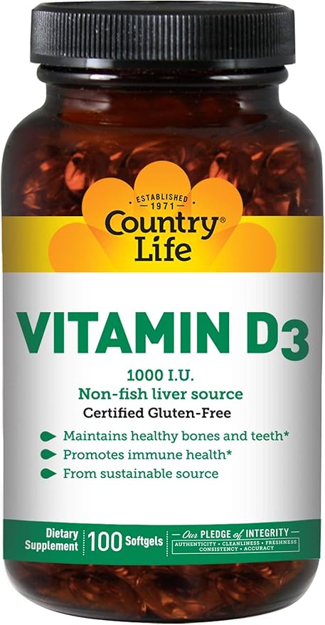 Country Life VITAMIN D3 1000IU 100 Softgel