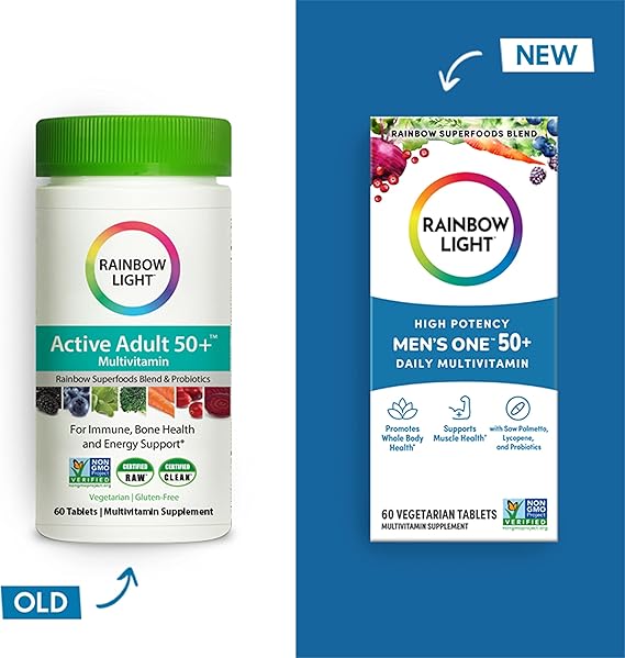 Rainbow Light HIGH POTENCY MEN’S ONE 50+ DAILY MULTIVITAMIN 60CT