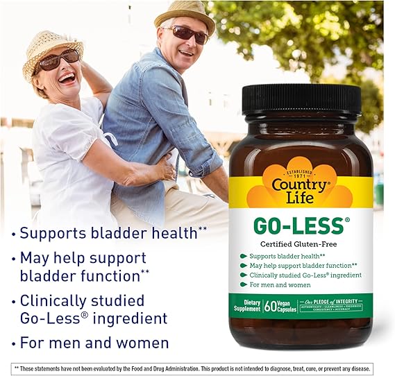 Country Life GO LESS BLADDER HEALTH SUPPORT 60 Vegicaps