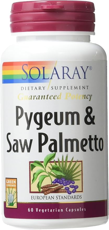 Solaray Vital Extracts Saw Palmetto & Pygeum 60CT Veg Capsule