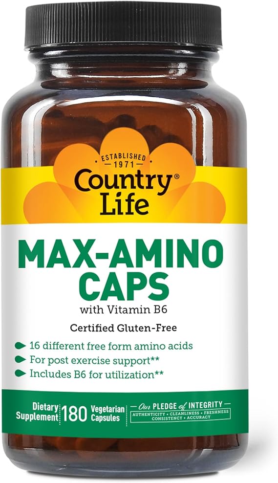 Country Life MAX AMINO/AMINO ACIDS 180 Vegicaps