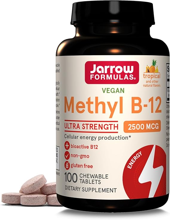 JARROW Vegan Methyl B-12 2500 mcg Tropical Flavor