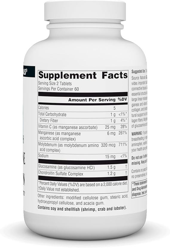 SOURCE NATURALS EXTRA STRENGTH GLUC/CHOND 120T