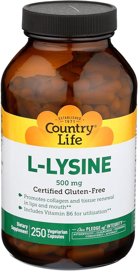Country Life L-LYSINE 500MG 250 Vegicaps