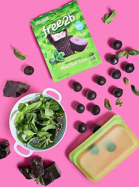 FREE2B Dark Choc Mint Mini Cups 3.5 OZ